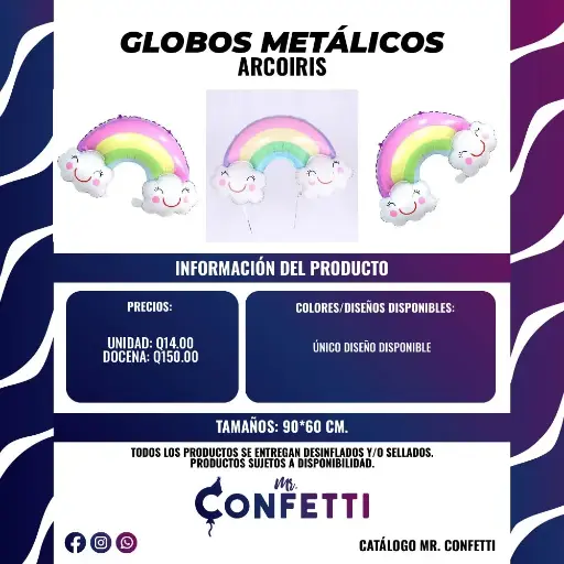 Metálicos de Arcoiris con nubes