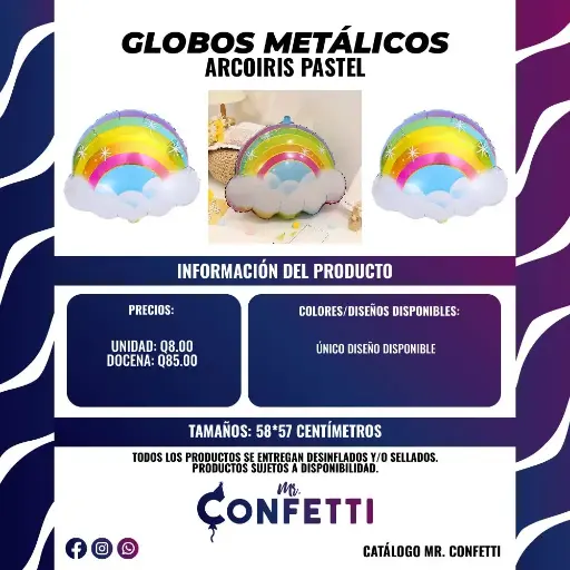 Metálicos de Arcoiris Pastel