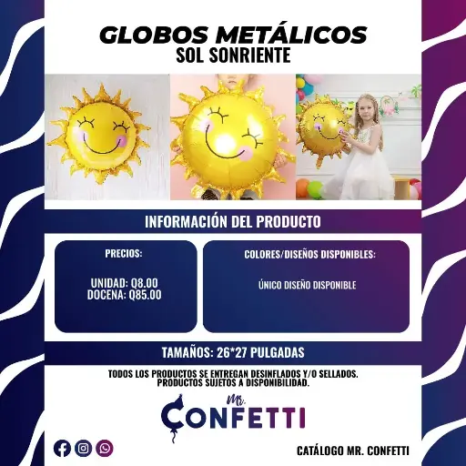Metálicos de Sol Sonriente