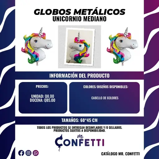 Metálicos de Unicornio Mediano