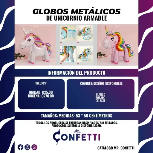 Metálicos de Unicornio Armable