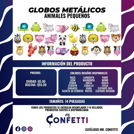 Metálicos de animales pequeños
