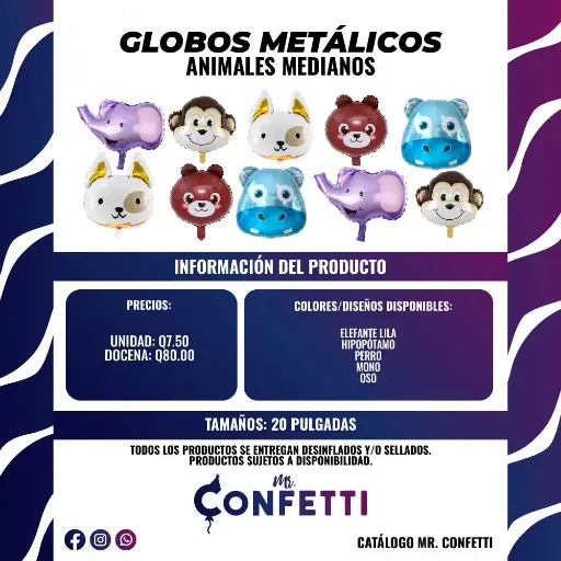 Metálicos de Animales Medianos