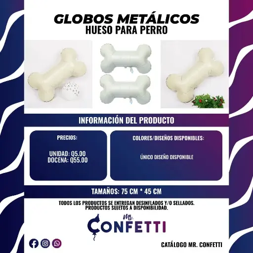 Metálicos de Hueso de Perro