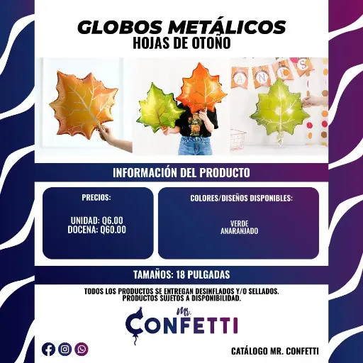 Metálicos de Hojas de Otoño