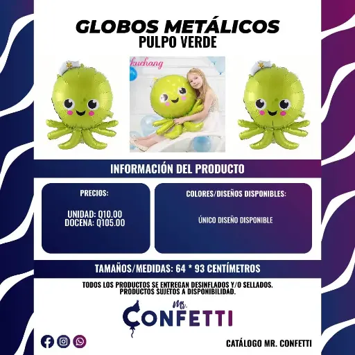 Metálicos de Pulpo Verde