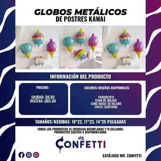 Metálicos Postres Kawaii