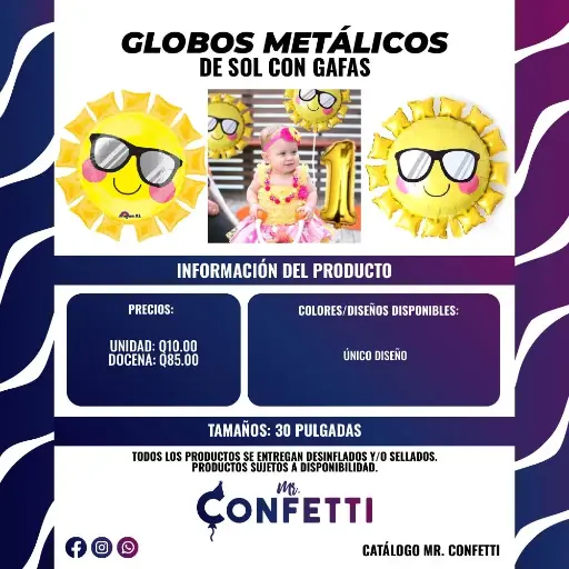 Metálicos de Sol con Gafas