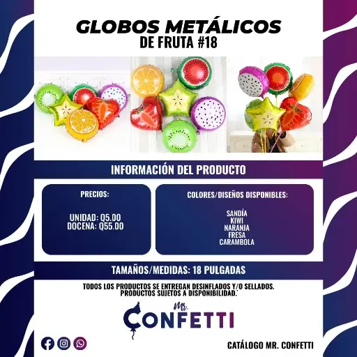 Metálicos de Frutas #18