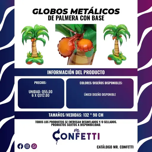 Metálicos de Palmera con base