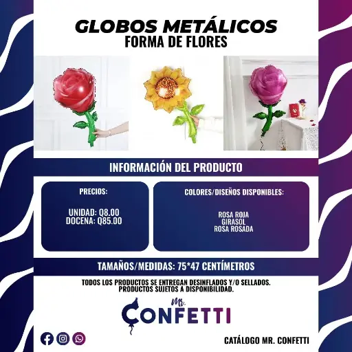 Metálicos de Rosas y Girasol