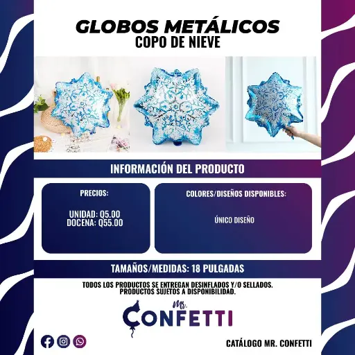 Metálicos de Copos de Nieve