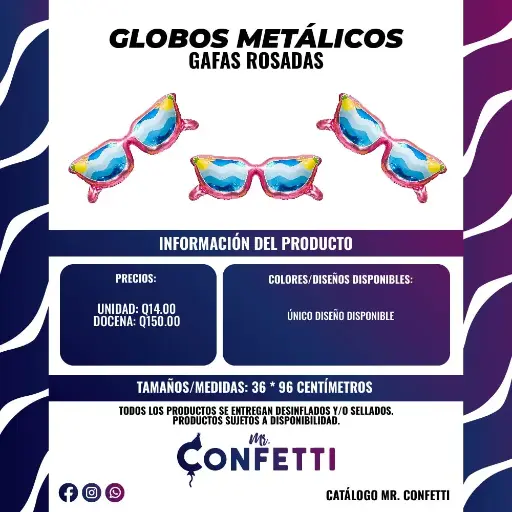 Metálicos de Gafas Rosadas