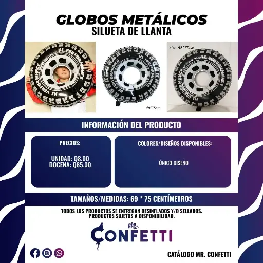 Metálicos Silueta de Llanta