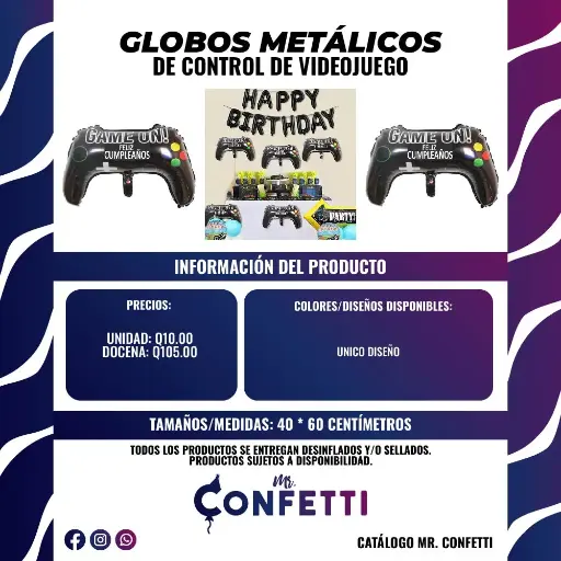 Metálicos Control de Videojuegos