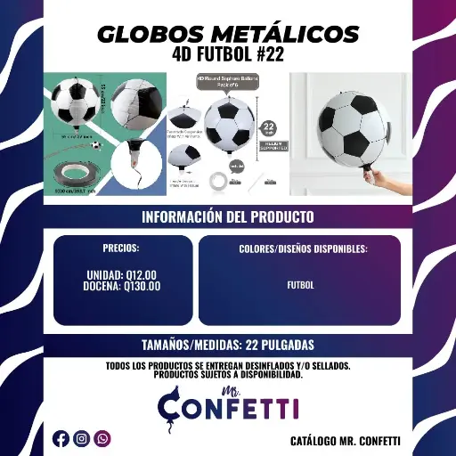 Metálicos 4D Deporte #22 Fútbol