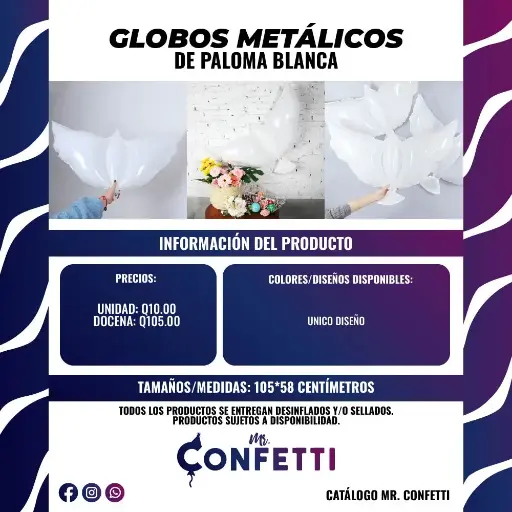 Metálicos de Paloma Blanca