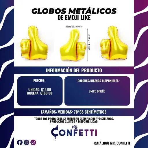 Metálicos de Emoji Like