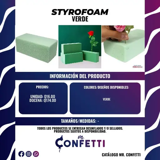 Ladrillos de Styrofoam