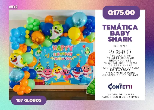Set de Guirnalda Baby Shark #D2