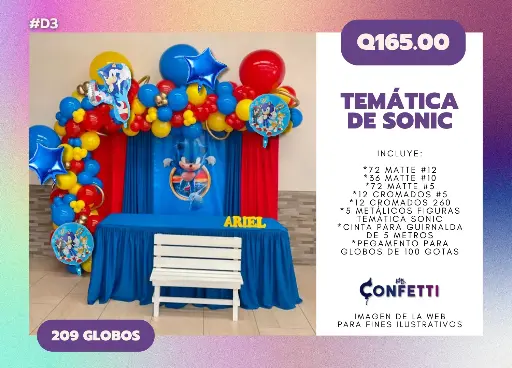 Set de Guirnalda Sonic #D3