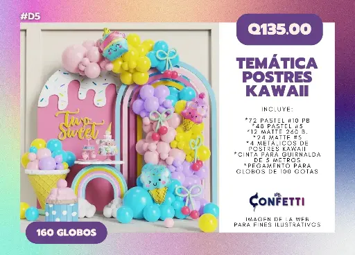 Set de Guirnalda Postres Kawaii #D5