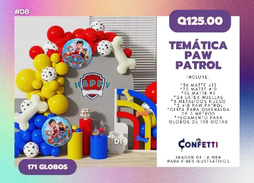 Set de Guirnalda Paw Patrol #D8