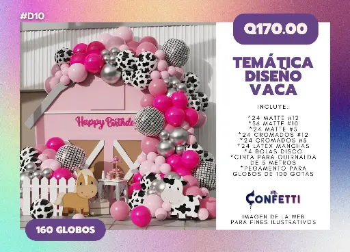 Set de Guirnalda Diseño Vaca #D10
