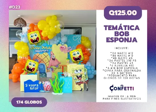 Set de Guirnalda Bob Esponja #D23