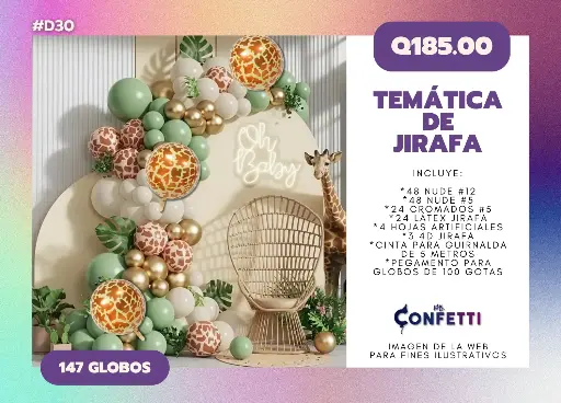 Set de Guirnalda Jirafa #D30