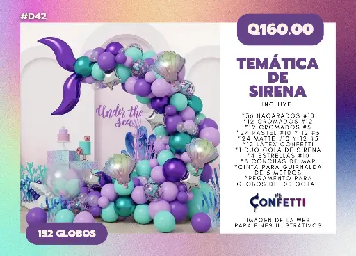 Set de Guirnalda Sirena #D42