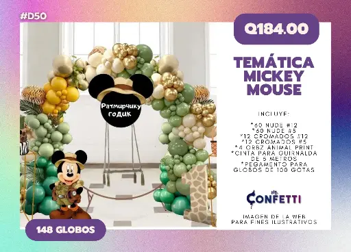Set de Guirnalda Mickey Mouse #D50