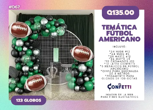 Set de Guirnalda Fútbol Americano #D67
