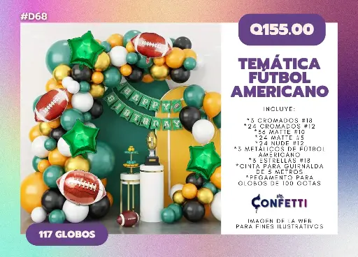 Set de Guirnalda Fútbol Americano #D68