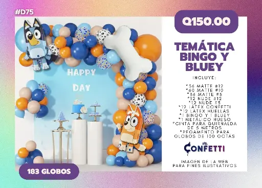 Set de Guirnalda Bluey y Bingo #D75
