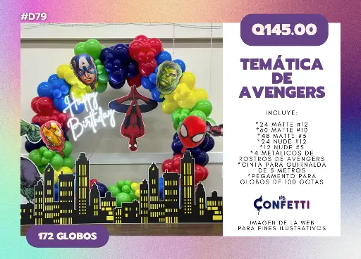 Set de Guirnalda Avengers #D79