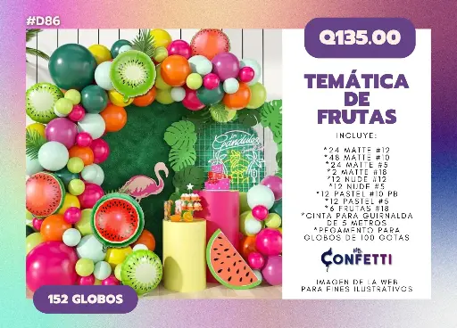 Set de Guirnalda Frutas #D86