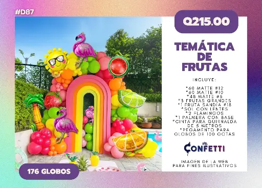 Set de Guirnalda Frutas #D87