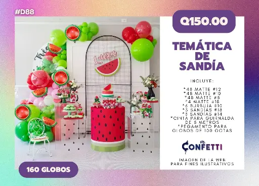 Set de Guirnalda Sandía #D88