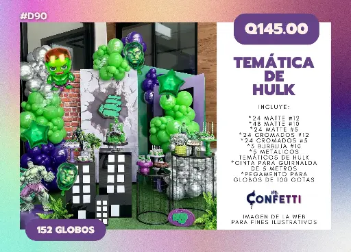 Set de Guirnalda Hulk #D90