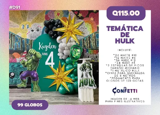 Set de Guirnalda Hulk #D91