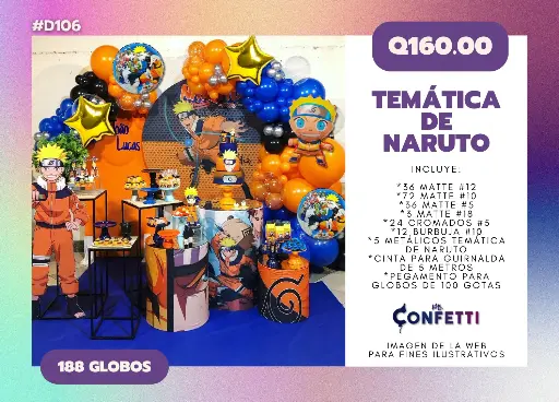 Set de Guirnalda Naruto #D106