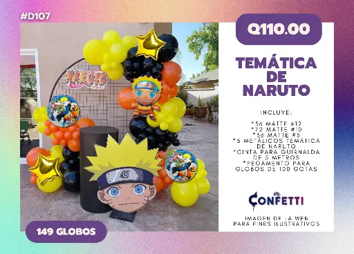 Set de Guirnalda Naruto #D107