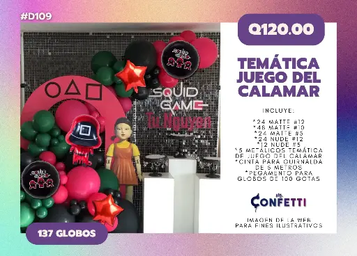 Set de Guirnalda Juego del Calamar #D109