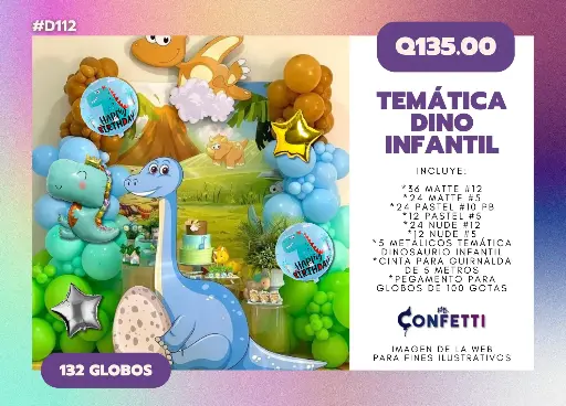 Set de Guirnalda Dino Infantil #D112
