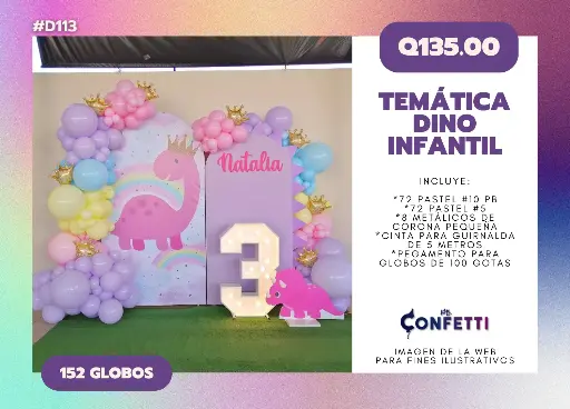 Set de Guirnalda Dino Infantil #D113