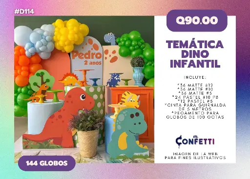 Set de Guirnalda Dino Infantil #D114