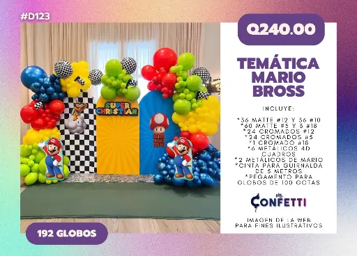 Set de Guirnalda Mario Bross #D123