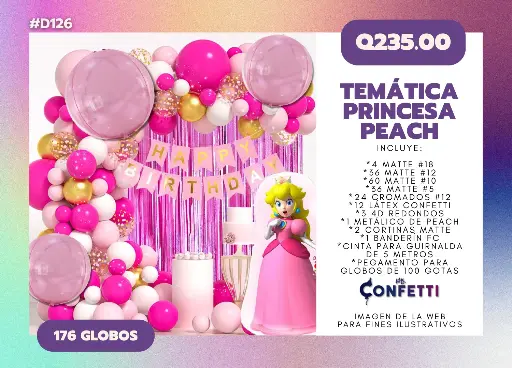 Set de Guirnalda Princesa Peach #D126