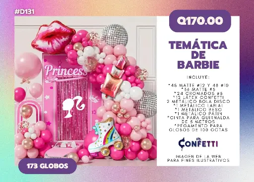 Set de Guirnalda Barbie #D131
